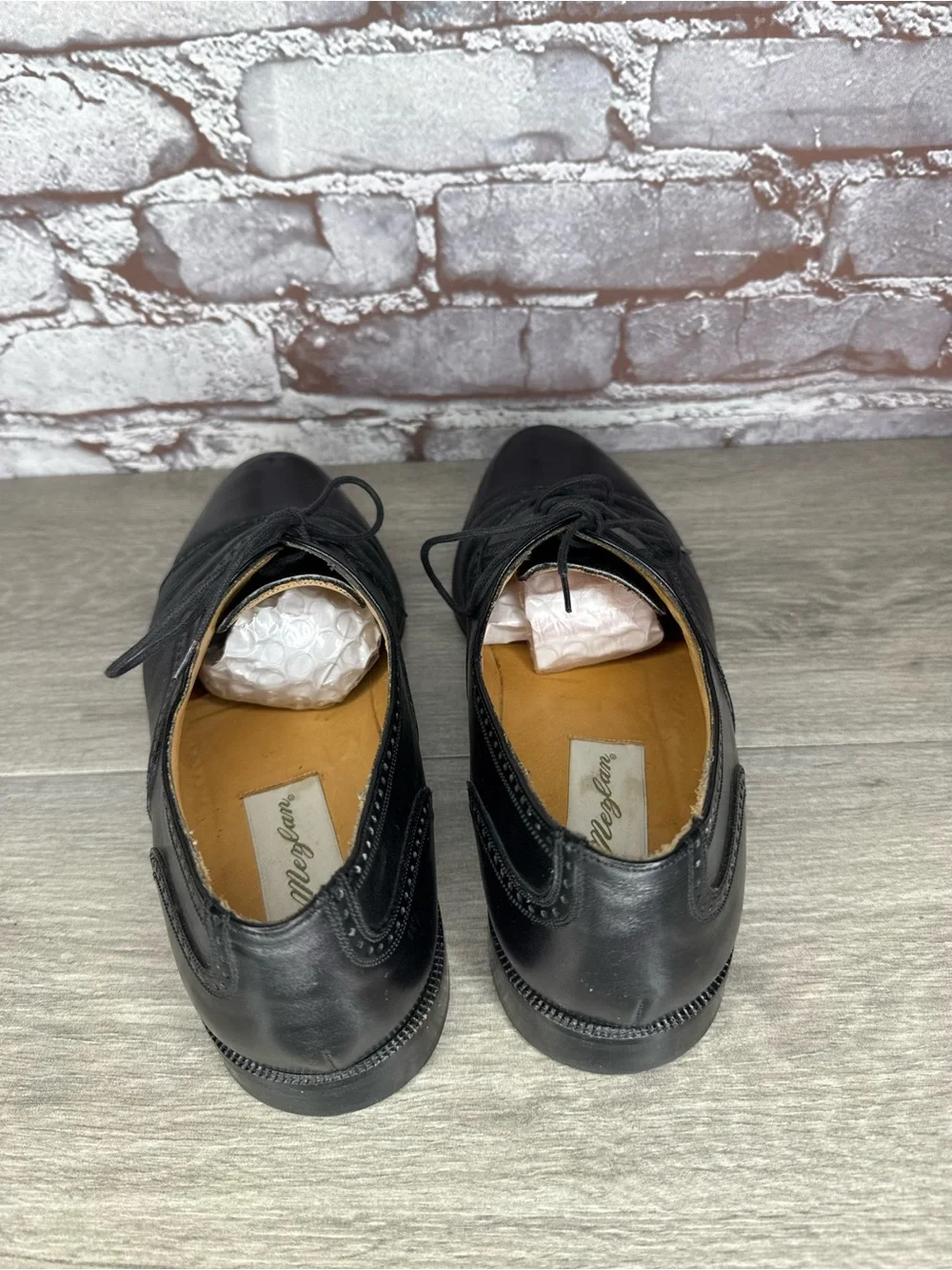 Mezlan Florence Black Leather Cap Toe Oxfords Dress Shoes Men Sz 9M US/42EU